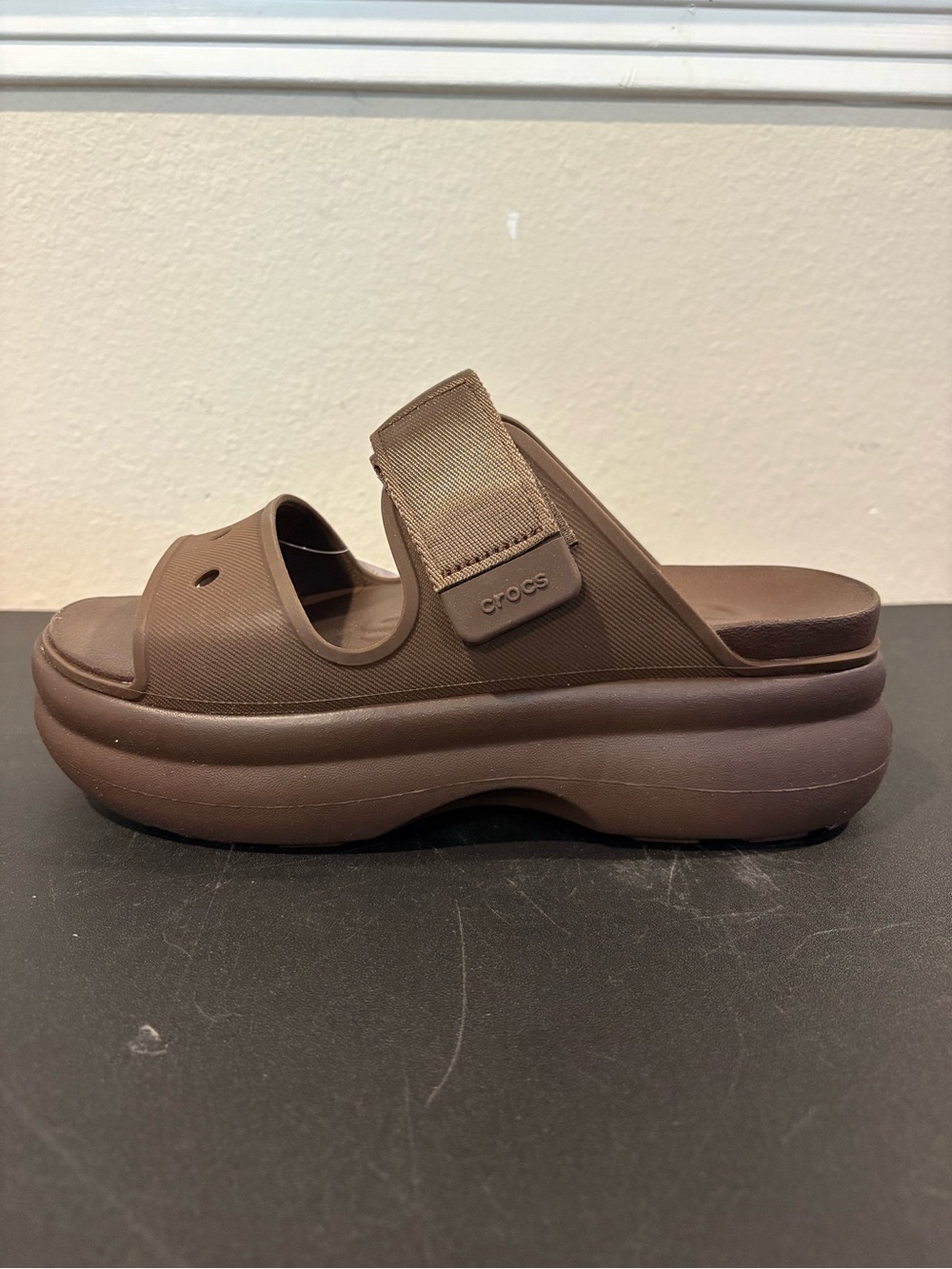 Crocs Women's Soho Two-Strap Sandals, Platform Sandals, Brown, Medium Width Sz 9 - Picture 5 of 10